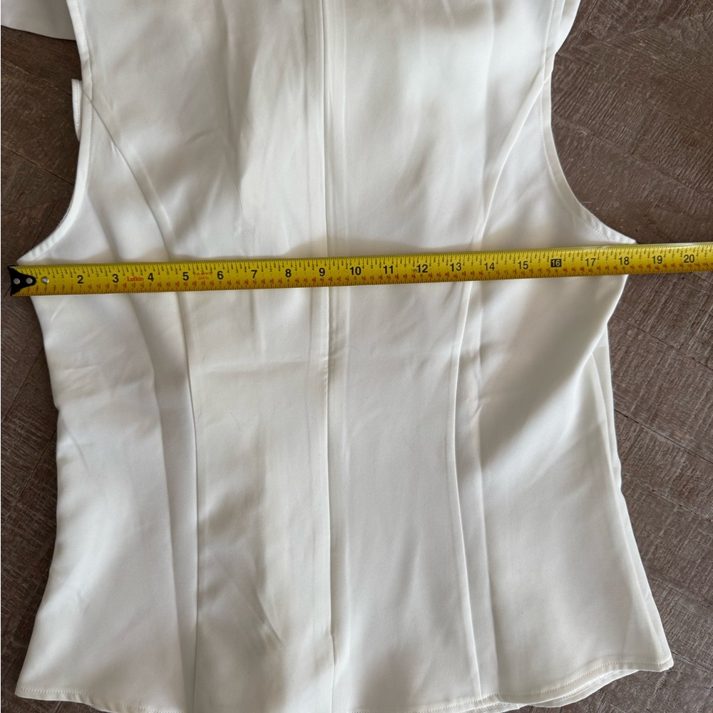 NWT GRACIA + WHITE + SLEEVLESS + BOW - Picture 5 of 10